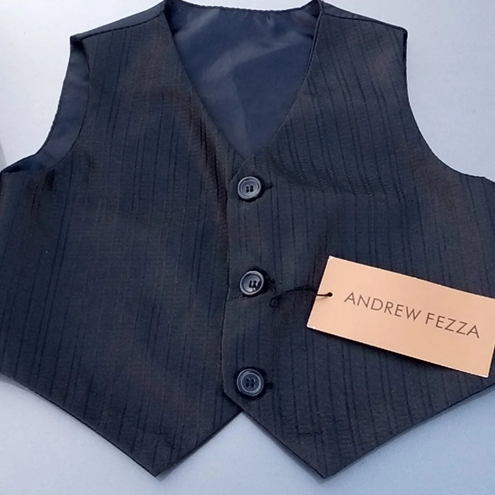 3-Button Waistcoat By Andrew Fezza 18Mo NWT - Picture 2 of 6